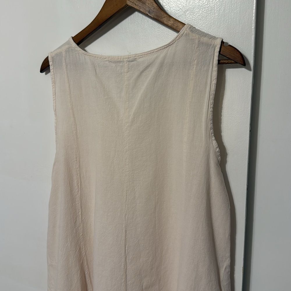 NWT Giocam 100% Peruvian Cotton Tank Dress with Pockets Lagenlook - Picture 10 of 14